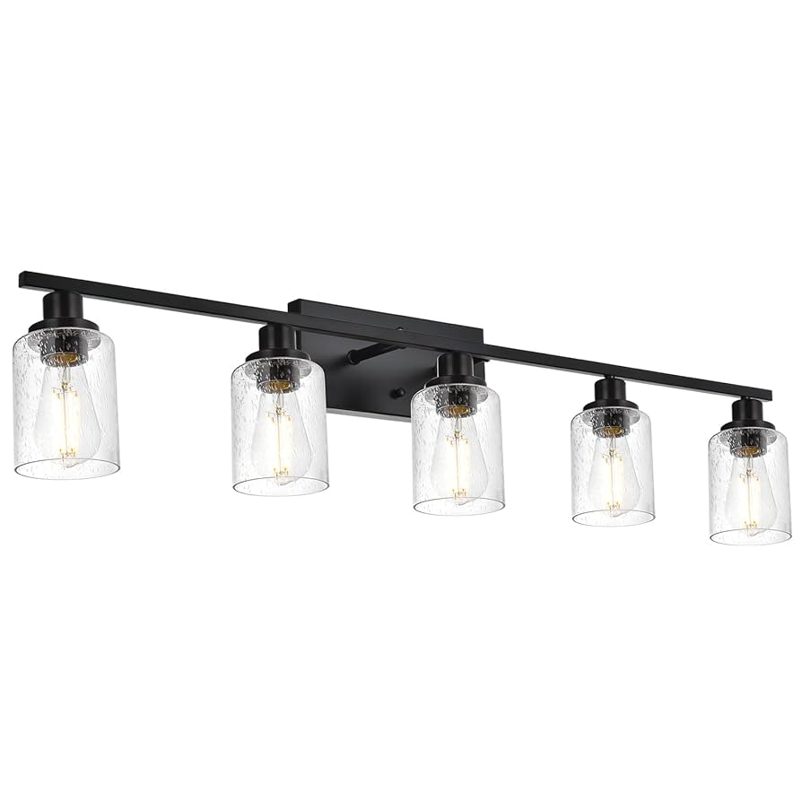 s♡ WINSHEN 40 Inches Length Black Bathroom Lighting Fixtures, 5